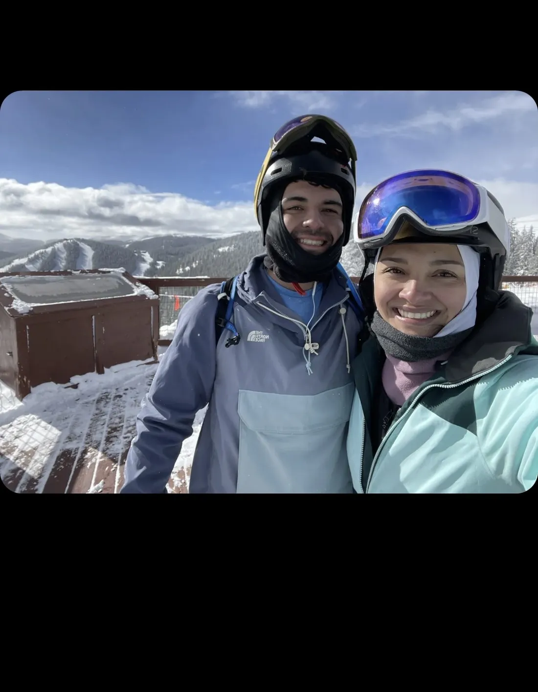 The Parr family enjoying a day on the slopes